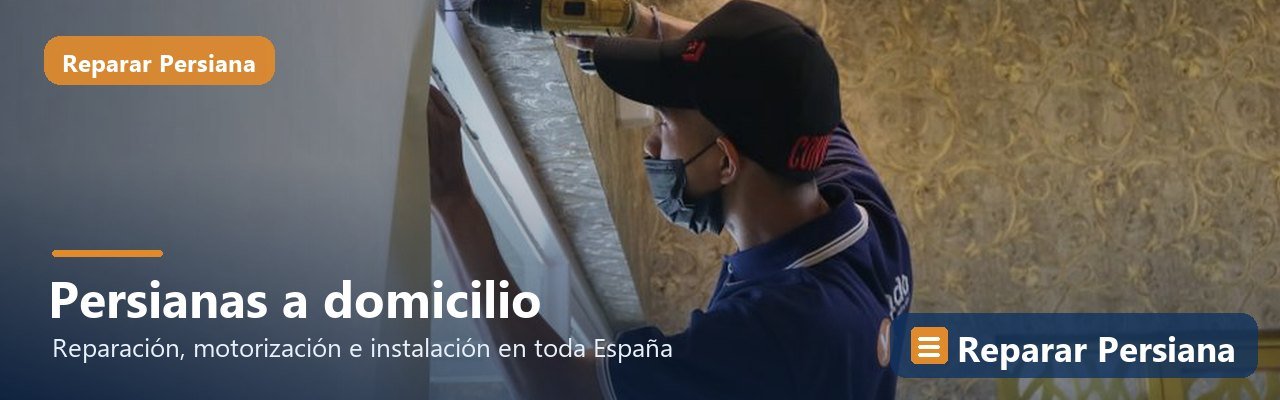 Trabajador instalando persianas a domicilio, Reparar Persiana